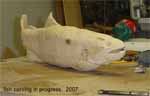 fish carving nearly done (click to see larger image)